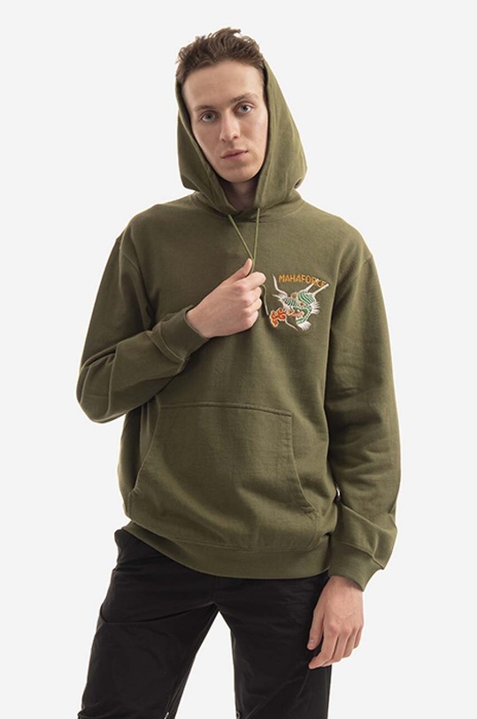 Maharishi bluza bawełniana Force Embroidered 8076.OLIVE