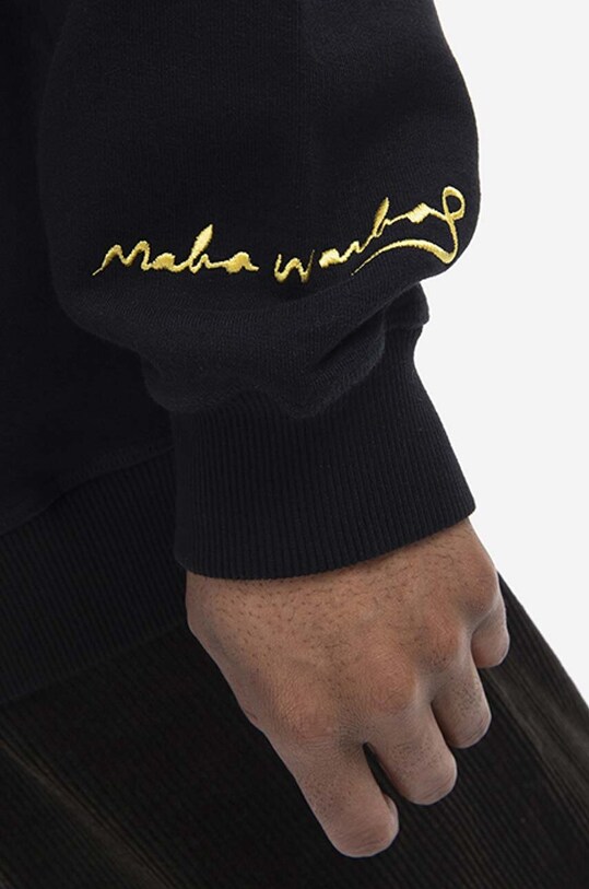 Βαμβακερή μπλούζα Maharishi Chanile W x Warhol 9645.BLACK μαύρο