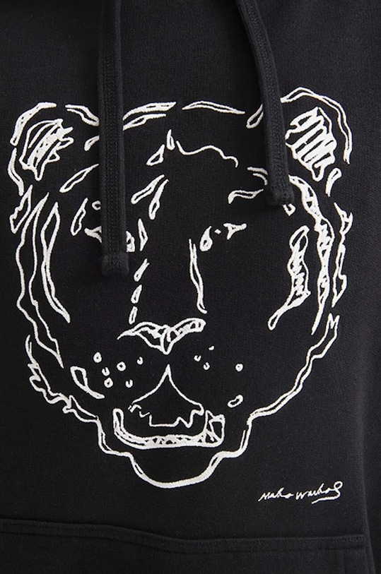 Maharishi cotton sweatshirt Tiger x Warhol 9707.BLACK
