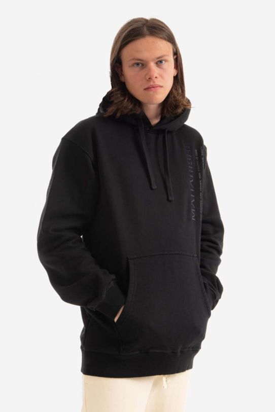 Bavlnená mikina Maharishi Miltype Hooded sweat Organic 420 9756 BLACK 9756.BLACK čierna