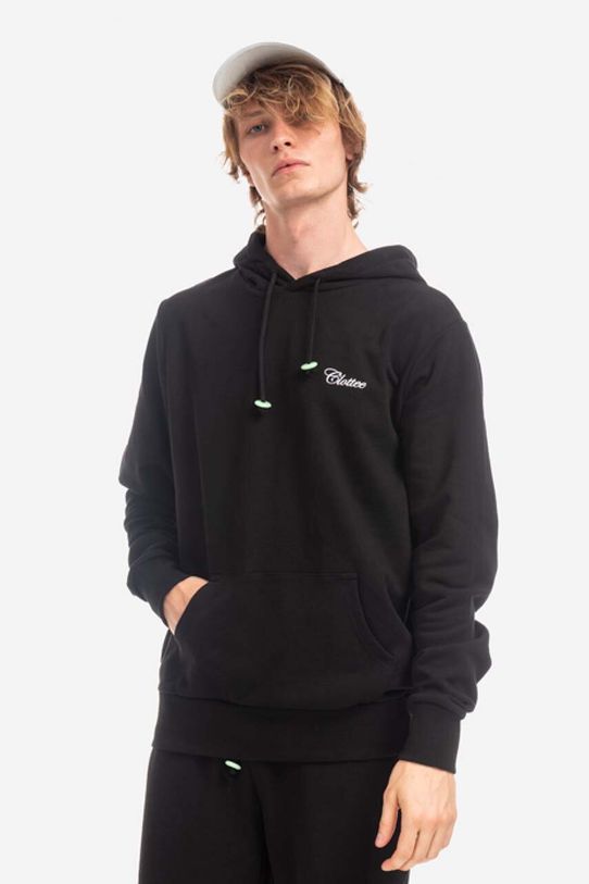 CLOTTEE hanorac de bumbac Jade Donut Hoodie cu gluga negru CTHD3001.BLACK