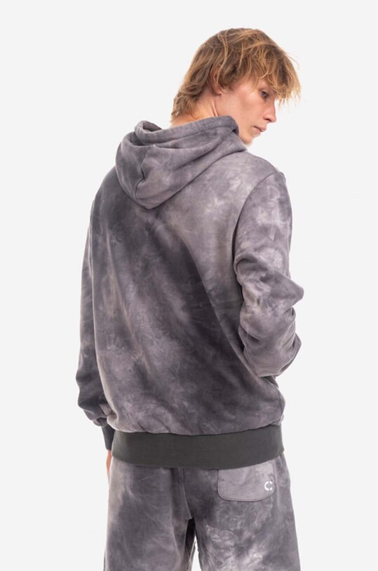 Abbigliamento CLOTTEE felpa in cotone Script Tie Dye Hoodie CTHD3002.GREY grigio