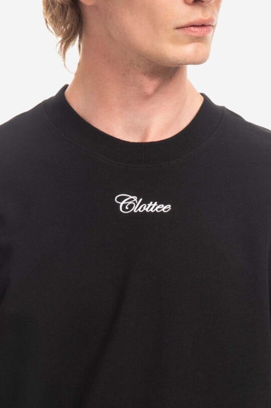 CLOTTEE felpa in cotone nero CTSS3003.BLACK