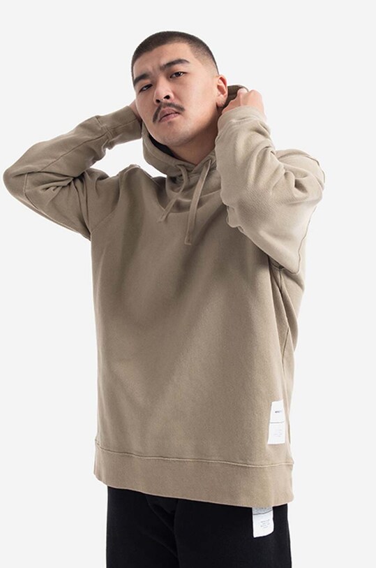Norse Projects hanorac de bumbac Fraser Tab Series Sweat N20.1282.0966 burgundia