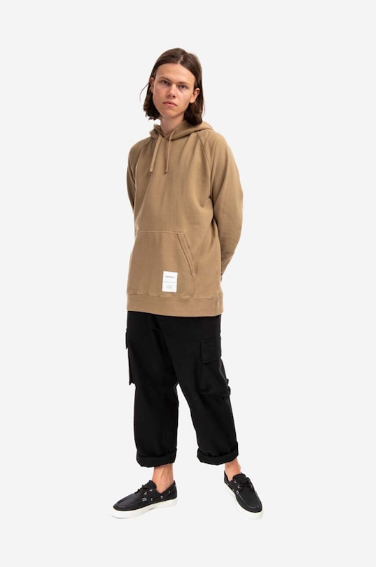Norse Projects bluza bawełniana Kristian Tab Series Hood N20.1294.0966 brązowy AA00