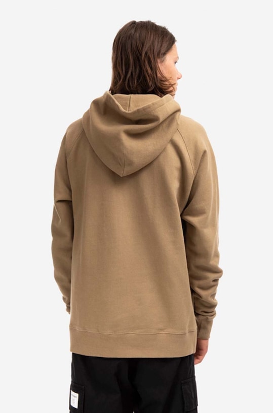 Odzież Norse Projects bluza bawełniana Kristian Tab Series Hood N20.1294.0966 brązowy