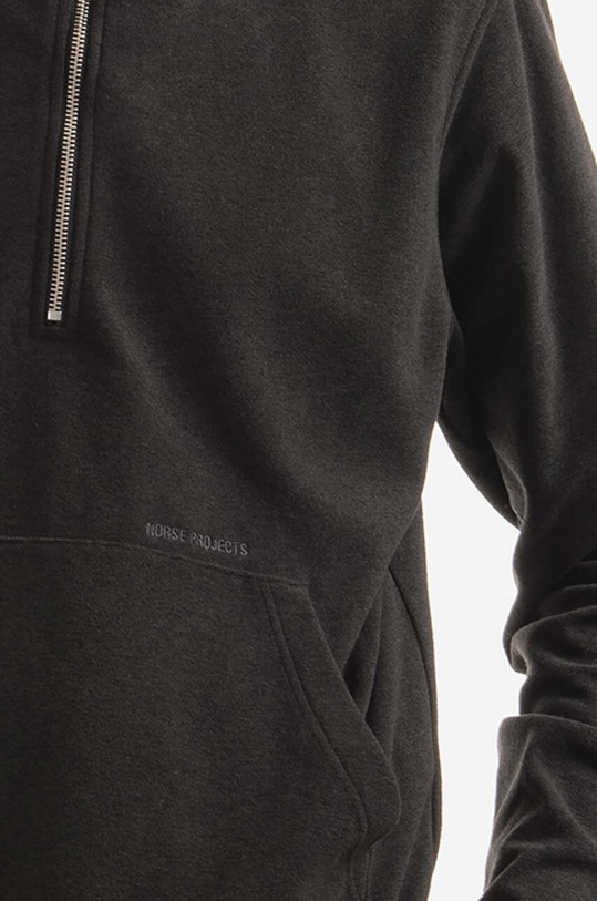 Norse Projects sweatshirt Frederik Fleece Half Zip black N20.1286.9999