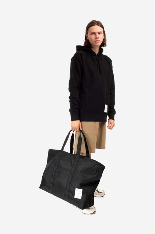 Odjeća Pamučna dukserica Norse Projects Kristian Tab Series Hood N20.1294.9999 crna