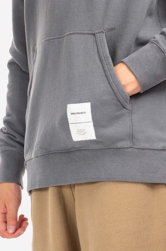 Norse Projects bluza bawełniana Kristian Tab Series szary N20.1294.1072