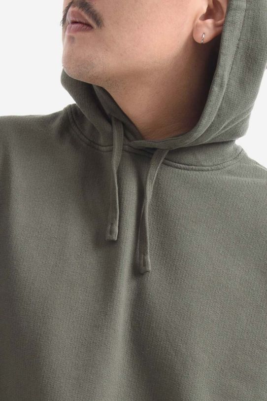 Bavlnená mikina Norse Projects Fraser Tab Series Sweat N20-1282 8098 zelená N20.1282.8098