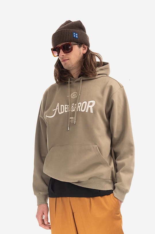 Ader Error sweatshirt applique green BLAFWHD07BG
