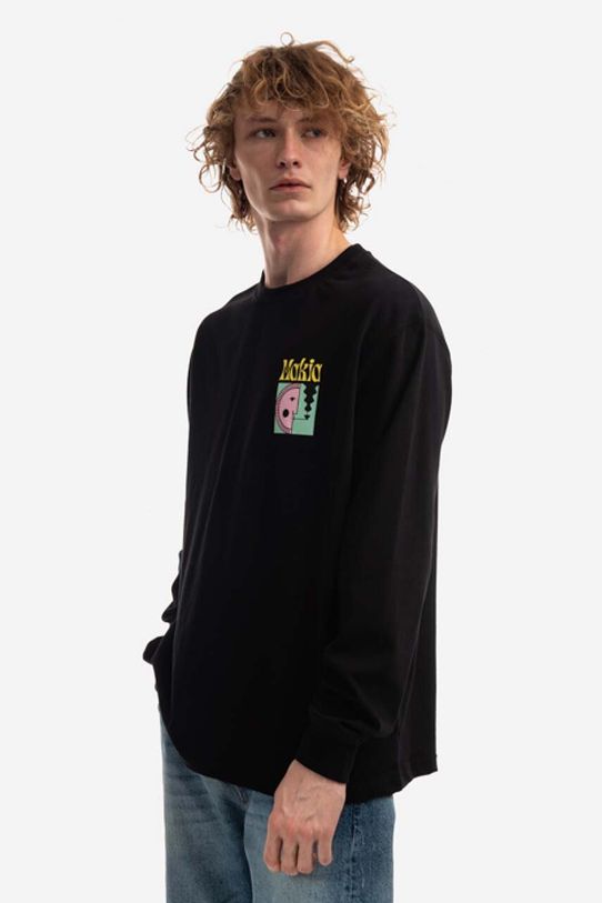 Pamučna dukserica Makia bez uzorka crna M40108