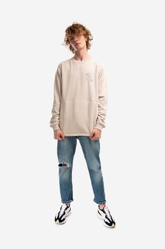 Bavlněná mikina Makia M41165 béžová AA00