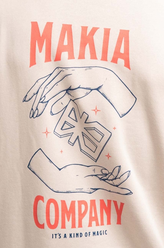 Bavlněná mikina Makia béžová M41165