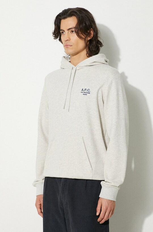 Odjeća Pamučna dukserica A.P.C. Marvin Hoodie COEZD.H27733 siva