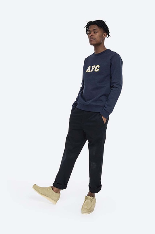 A.P.C. cotton sweatshirt Malcolm COEKQ.H27618 navy AA00