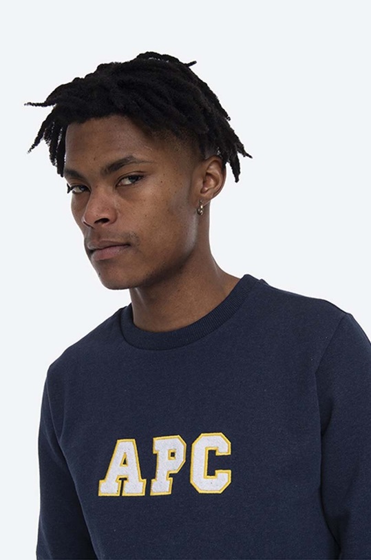 A.P.C. cotton sweatshirt Malcolm navy COEKQ.H27618