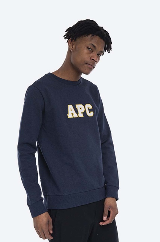 A.P.C. cotton sweatshirt Malcolm COEKQ.H27618 navy