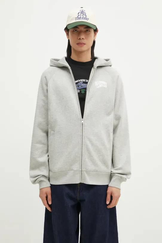 Pamučna dukserica Billionaire Boys Club print siva BC006