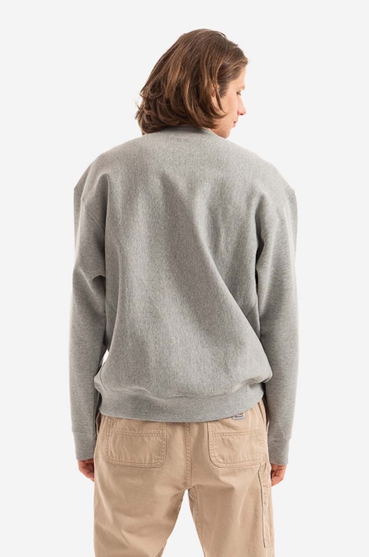 Odzież Carhartt WIP bluza American Script I025475.GREY.HEATH szary