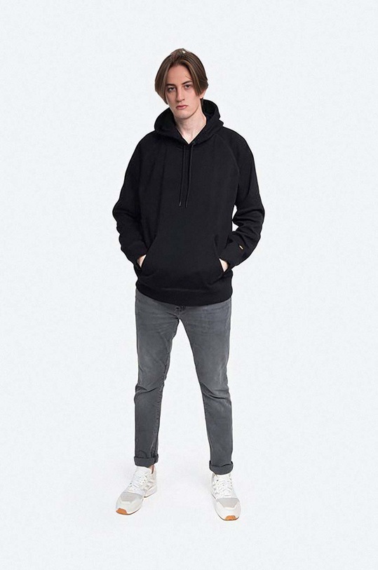 Carhartt WIP sweatshirt Chase I026384.BLACK.GOLD black AA00