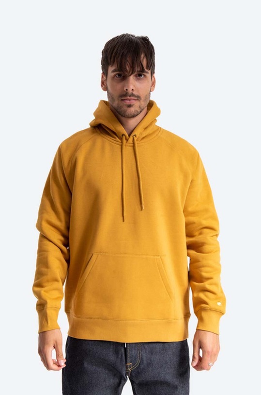 Carhartt WIP sweatshirt plain yellow I026384.HELIOS.GOL