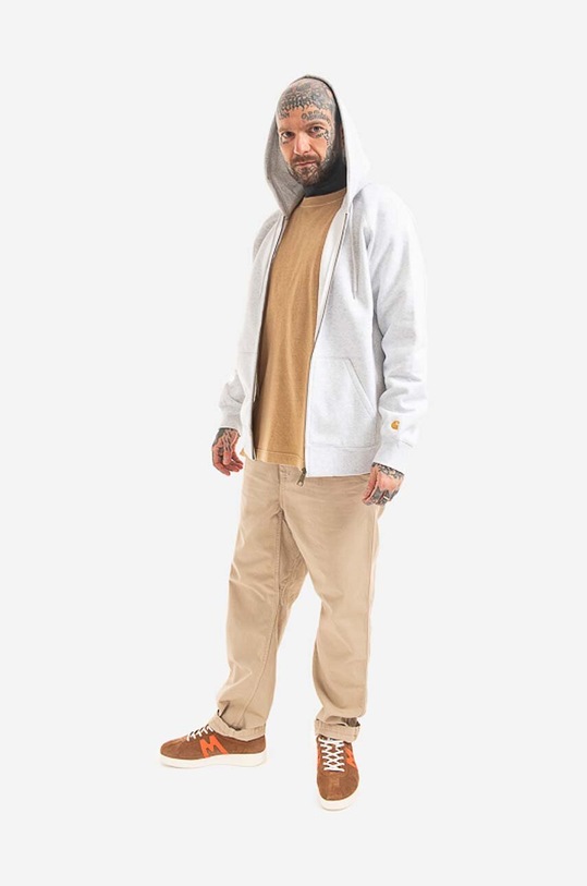 Dukserica Carhartt WIP Chase I026385.ASH.HEATHE siva AA00
