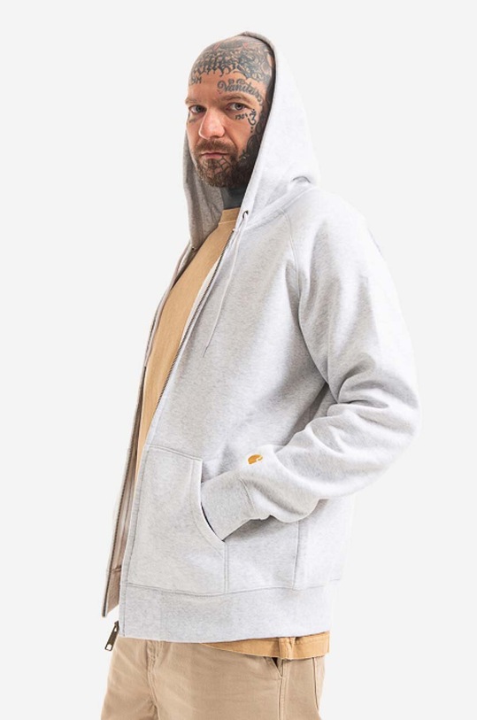 Dukserica Carhartt WIP Chase I026385.ASH.HEATHE siva