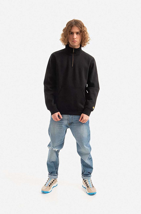 Dukserica Carhartt WIP Chase I027038.BLACK.GOLD crna AA00