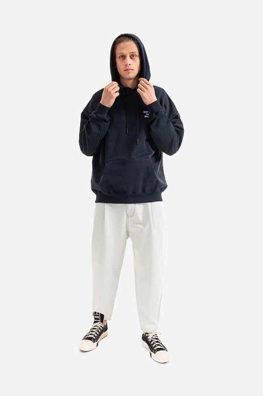 Drôle de Monsieur cotton sweatshirt HO101.NAVY navy AA00