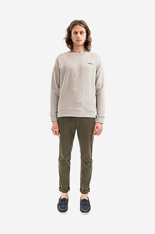 Norse Projects cotton sweatshirt Vagn Logo N20.1283.1026 gray AA00