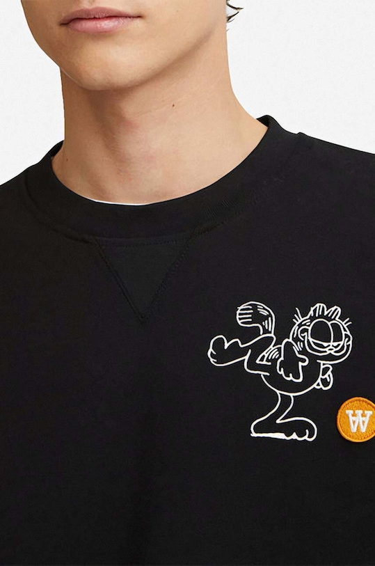 Oblečení Bavlněná mikina Wood Wood X Garfield Tye Sweatshirt Kick 30045600-2424 BLACK 30045600.2424 černá