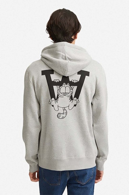 Wood Wood bluza bawełniana X Garfield 30045601.2424 szary AA00