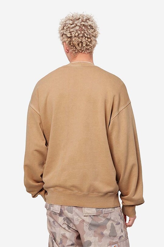Carhartt WIP cotton sweatshirt Nelson Sweat I029957.DUSTY.H.BR brown AA00