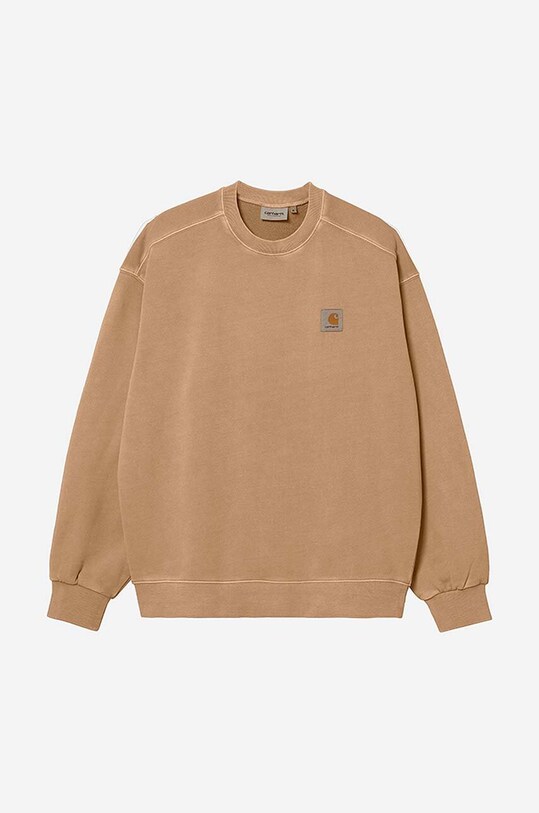 Clothing Carhartt WIP cotton sweatshirt Nelson Sweat I029957.DUSTY.H.BR brown