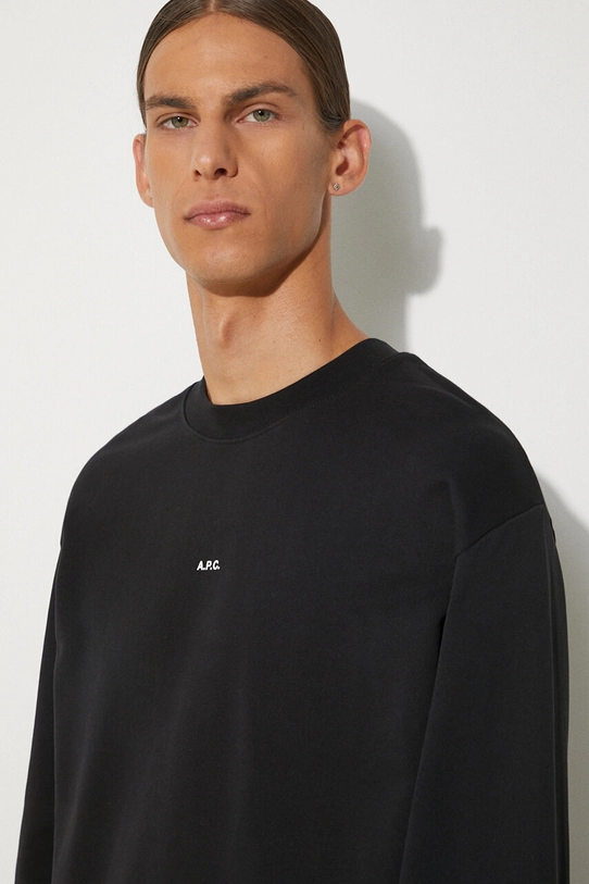 A.P.C. hanorac de bumbac Sweat Steve COEIP.H27621 negru