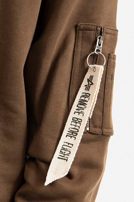 Bavlněná mikina Alpha Industries zelená 118316.629