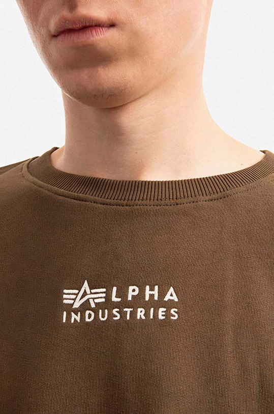 Bavlněná mikina Alpha Industries 118316.629 zelená
