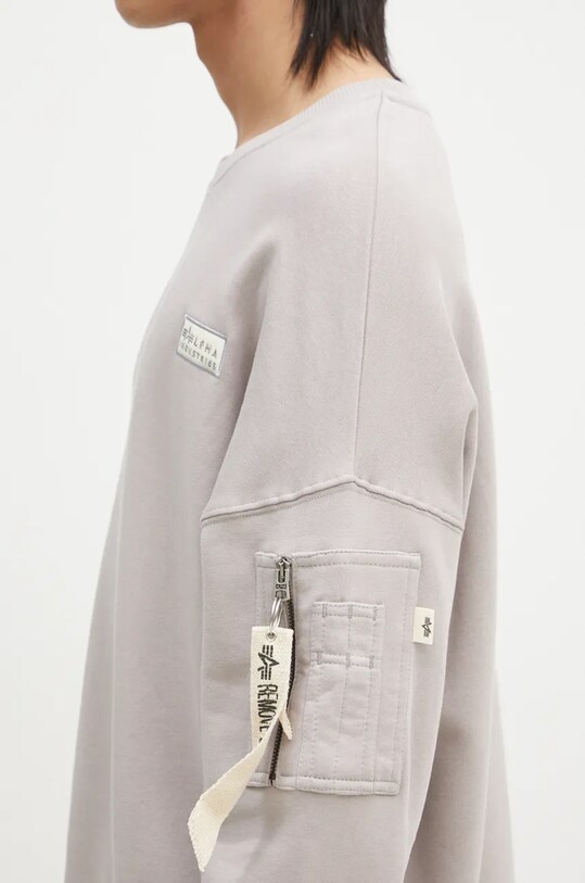 Alpha Industries bluza bawełniana szary 118317.643