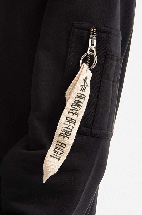 Bavlněná mikina Alpha Industries 118350.649 černá