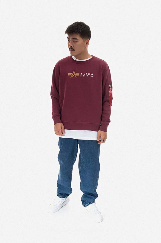 Alpha Industries sweatshirt 118312.184 maroon AA00