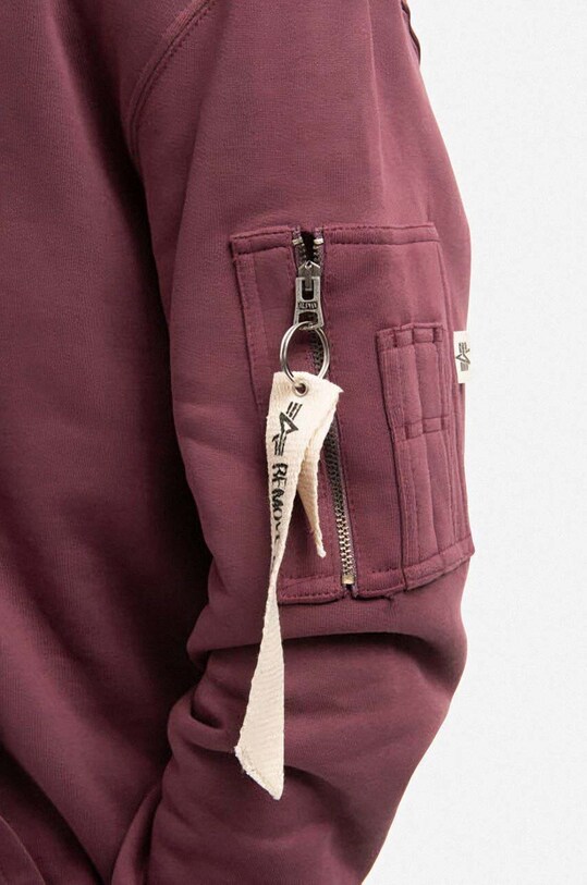 Alpha Industries cotton sweatshirt 118350.672 maroon