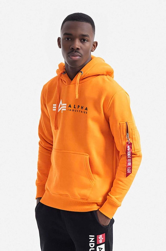 Alpha Industries bluza z kapturem pomarańczowy 118331.429