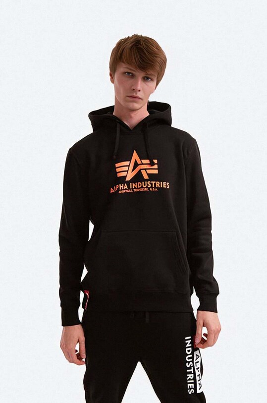 Alpha Industries bluza z kapturem czarny 178312NP.477