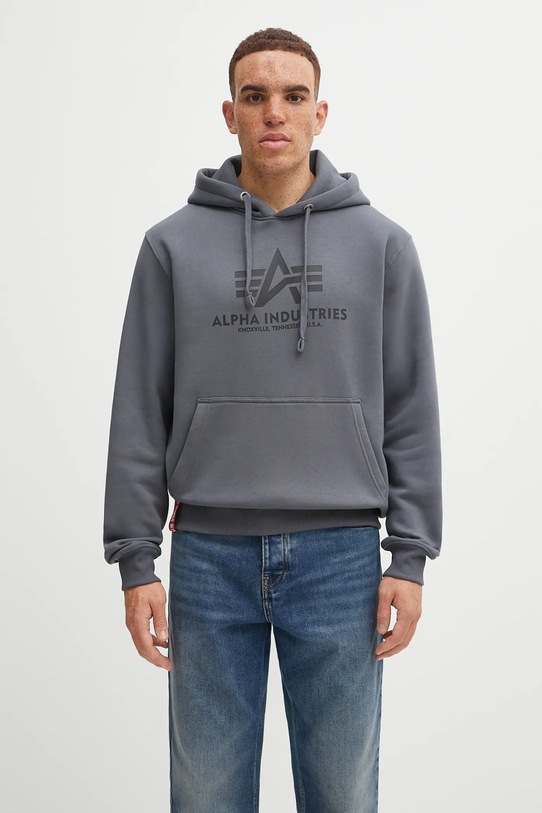 Alpha Industries felpa sovrastampa grigio 178312.412