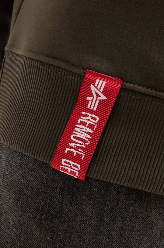 Mikina Alpha Industries Basic Sweater Small Logo 188307.142 zelená