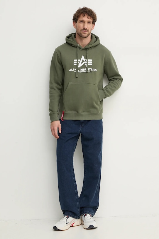 Alpha Industries bluza Basic Hoody 178312.142 zielony AA00