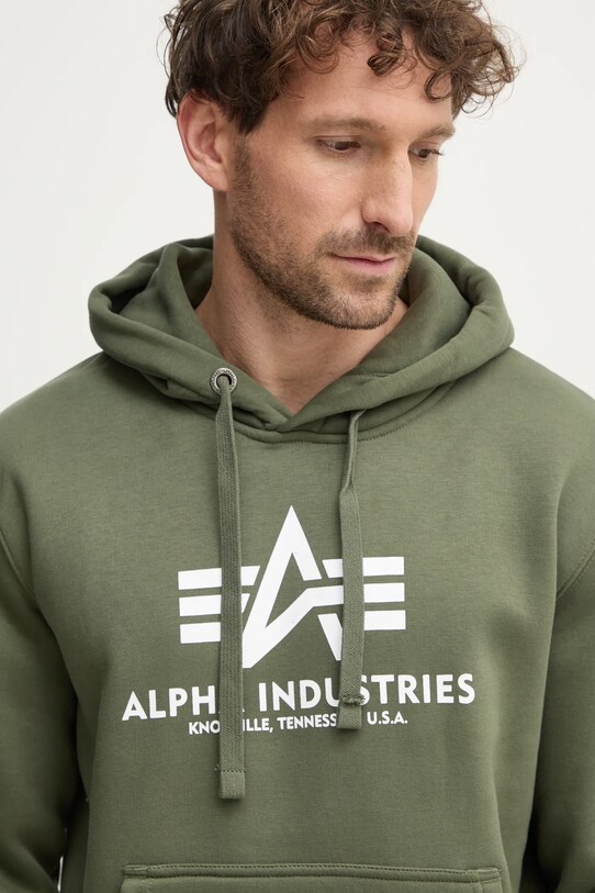 Кофта Alpha Industries Basic Hoody зелёный 178312.142