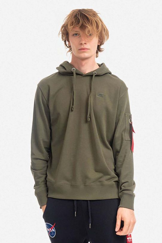 Alpha Industries sweatshirt X-Fit Hoody plain green 158321.257