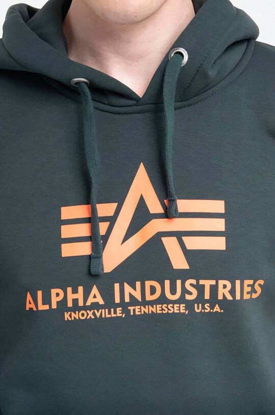 Îmbrăcăminte Alpha Industries bluză Basic Hoody 178312.353 turcoaz